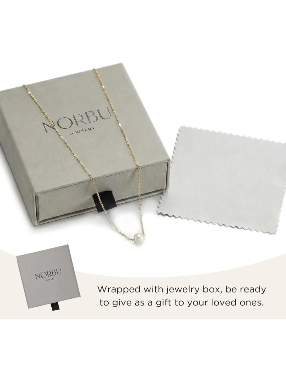 Dainty Freshwater Pearl Necklace, 18K Gold Plated Pendant Jewelry Gift for Women
